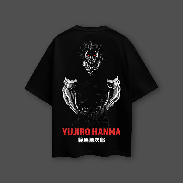 Yujiro Hanma The Ogre Black Oversized Fit T-Shirt