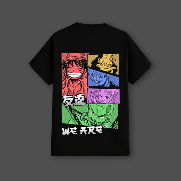 Straw Hat Crew Regular Fit Black T-Shirt