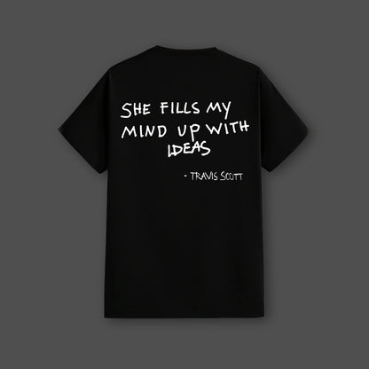 Travis Scott Ideas Quote Regular Fit Black T-Shirt