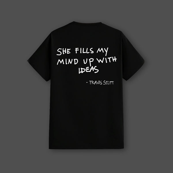 Travis Scott Ideas Quote Regular Fit Black T-Shirt