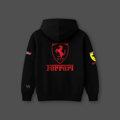 Vlack Ferrari F1 Black Oversized Hoodie