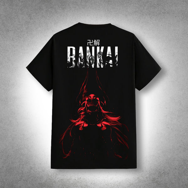 Vlack - Bankaī Rebirth – Front Puff Print - Black Regular Fit T-Shirt