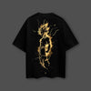 Saiyan Spark - Black Oversize Fit T-Shirt