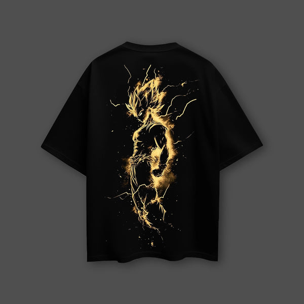 Saiyan Spark - Black Oversize Fit T-Shirt