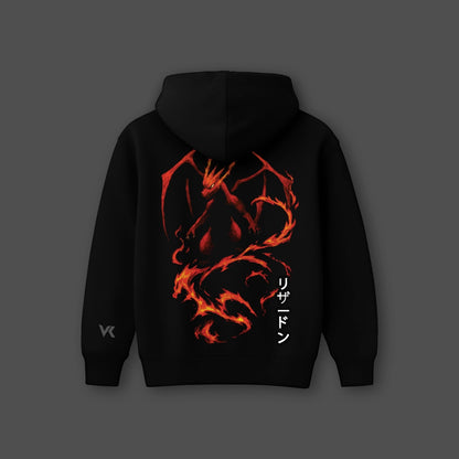 Vlack Charizard - Oversized Black Hoodie