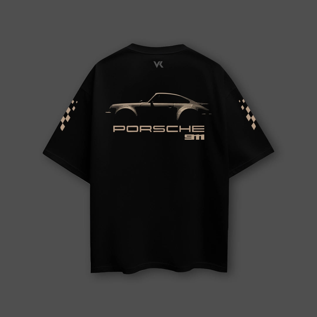 Vlack Porche 911 Black Oversize Fit Tshirt