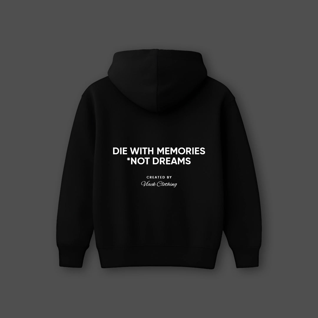 Vlack Die With Memories - Oversized Black Hoodie