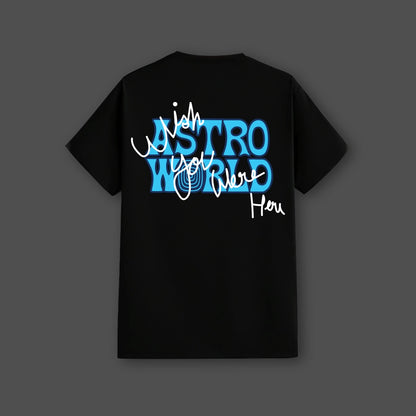 Travis Scott Astro World Regular Fit Black T-Shirt