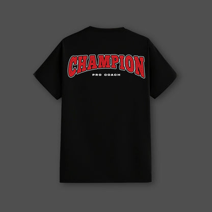 Vlack Champion Pro Coach - Black Regular Fit T-Shirt