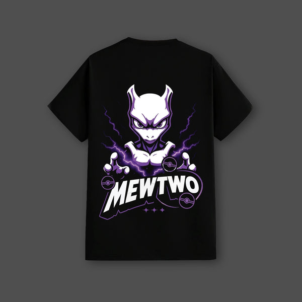Mewtwo (Power Form) Regular Fit Black T-Shirt