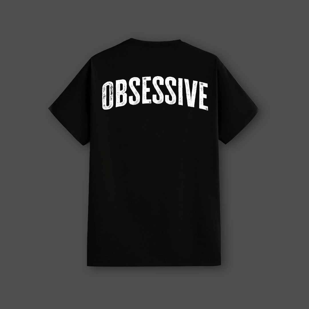 Vlack Obsessive - Black Regular Fit T-Shirt