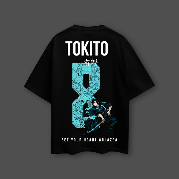 Muichiro Tokito Demon Slayer Black Oversized Fit T-Shirt
