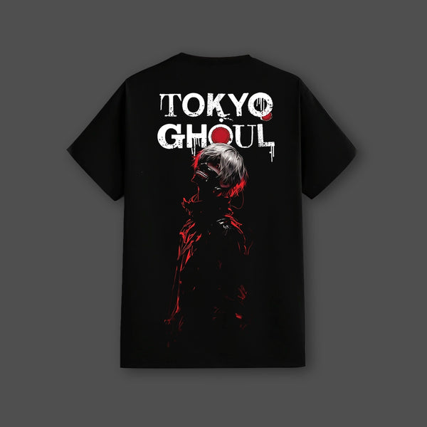 Tokyo Ghoul  – Masked Identity - Front Puff Print - Black Regular Fit T-Shirt