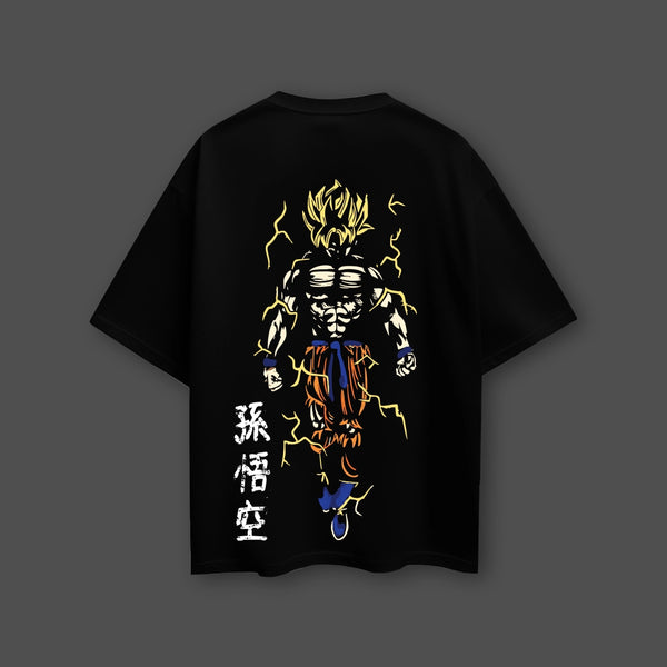 GOKU Super Saiyan Oversized Fit Black T-Shirt