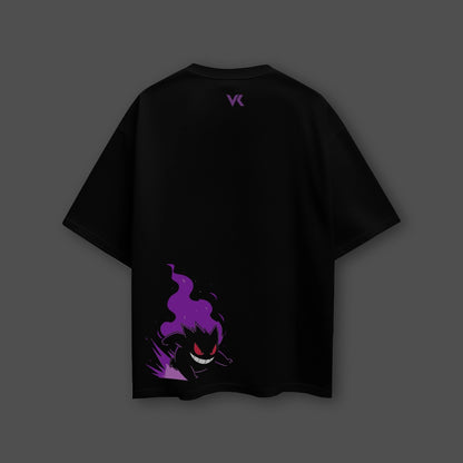Gengar Oversized Fit Black T-Shirt