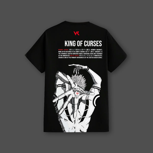 Sukuna - King of Curses - Jujutsu Kaisen Black Regular Fit T-Shirt