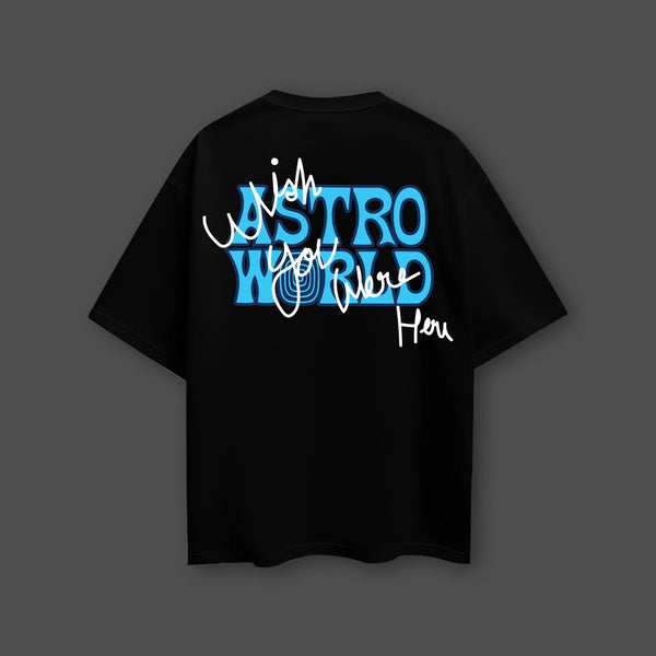 Travis Scott Astro World Oversized Fit Black T-Shirt