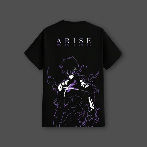 Shadow Monarch Arise Solo Leveling Black Regular Fit T-shirt