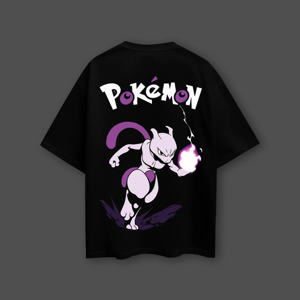 Mewtwo (Classic) Oversized Fit Black T-Shirt