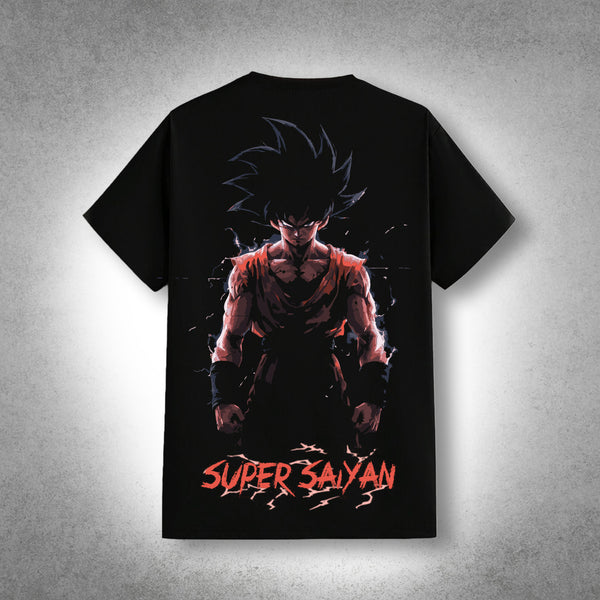 VLACK - Awakened Power – Super Saiyan - Front HD Print - Regular Fit T-Shirt
