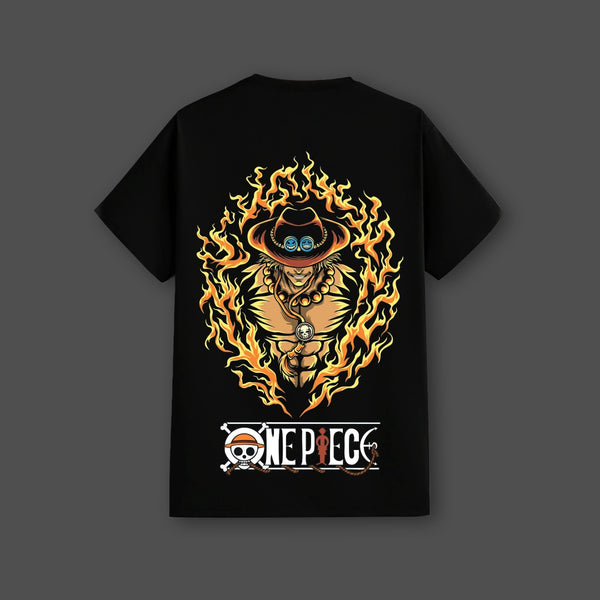 One Piece Ace Regular Fit Black T-Shirt