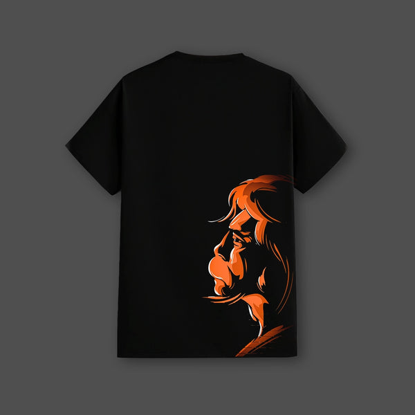 Hanuman Ji Profile Regular Fit Black T-Shirt