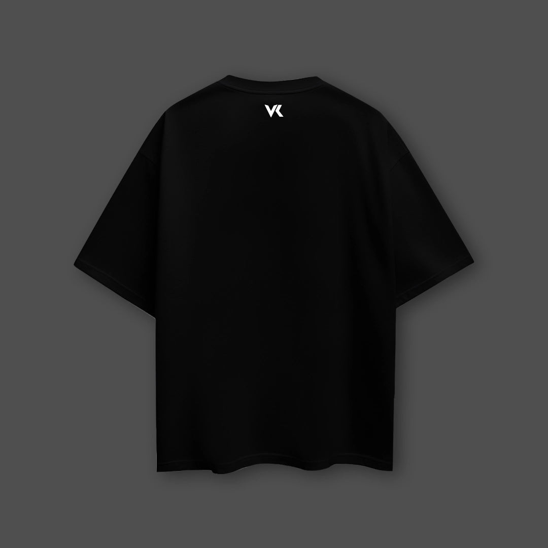 Vlack No Days Off - Black Oversize Fit T-Shirt
