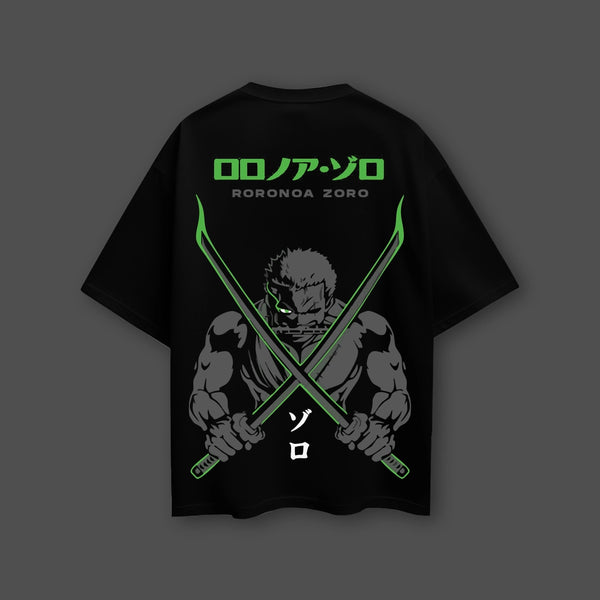 Blade Master Zoro – Oversized Fit Black T-Shirt