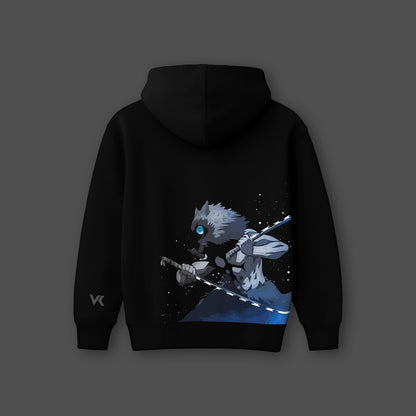 Vlack Inosuke  - Oversized Black Hoodie