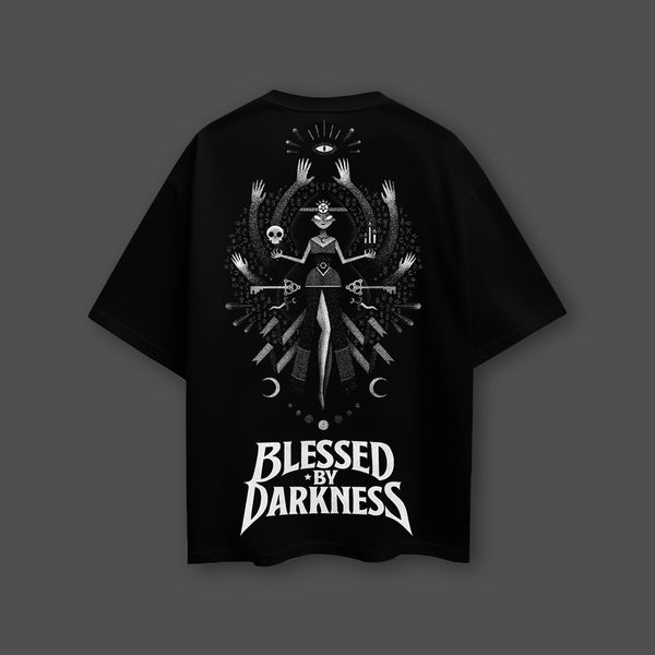 Blessed By Darkness - Black Oversize Fit T-Shirt