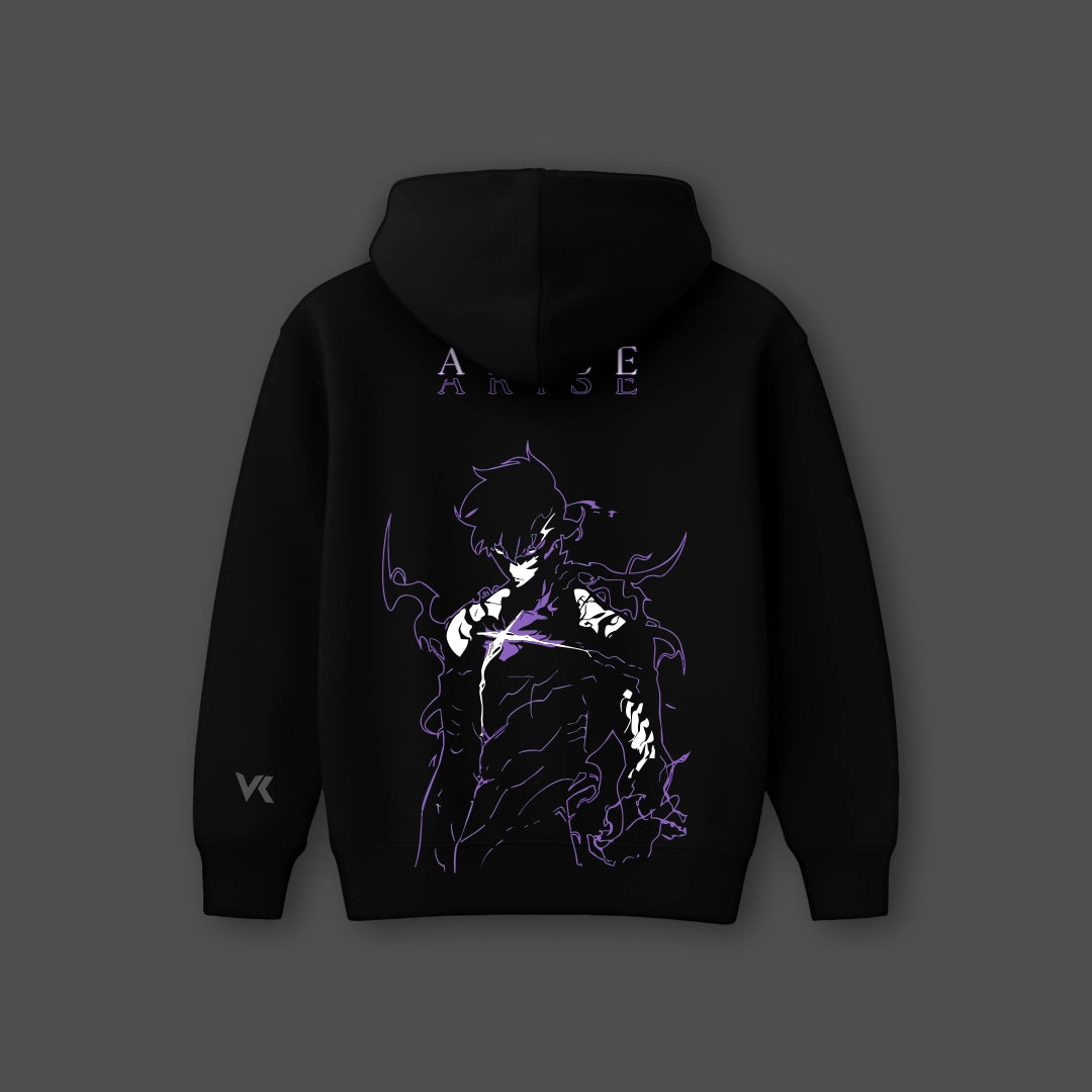 Vlack Arise - Black Oversized Hoodie