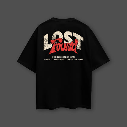 Lost and Found Oversized Fit Black T-Shirt