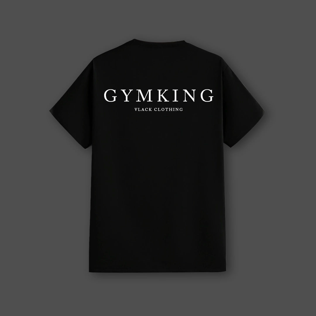 Vlack Gymking - Black Regular Fit T-Shirt