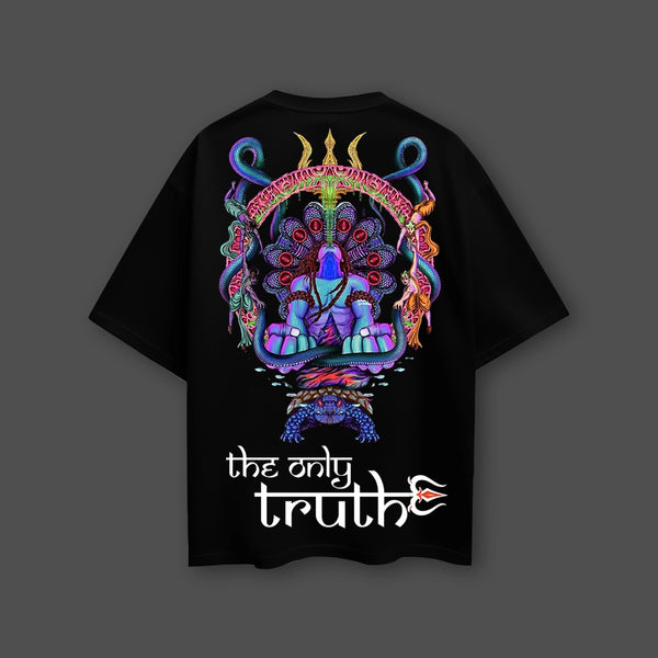The Only Truth - Samudra Manthan - Black Oversize Fit T-Shirt