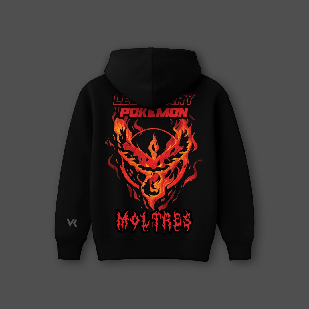Vlack Moltres - Oversized Black Hoodie