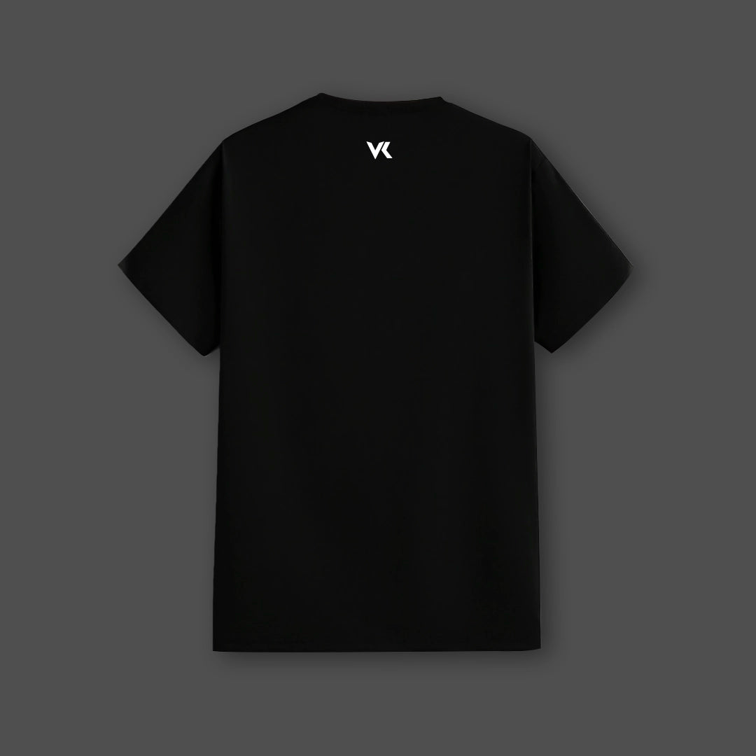 Vlack No Days Off - Black Regular Fit T-Shirt