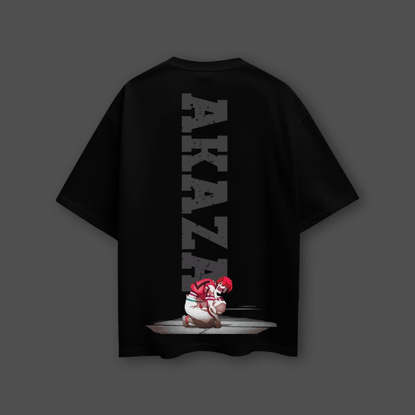 Akaza Is Back Demon Slayer Black Oversized Fit T-shirt