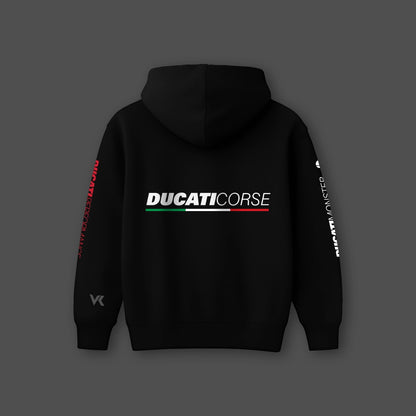 Vlack Ducati Corse Black Oversized Hoodie
