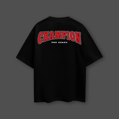 Vlack Champion Pro Coach - Black Oversize Fit T-Shirt