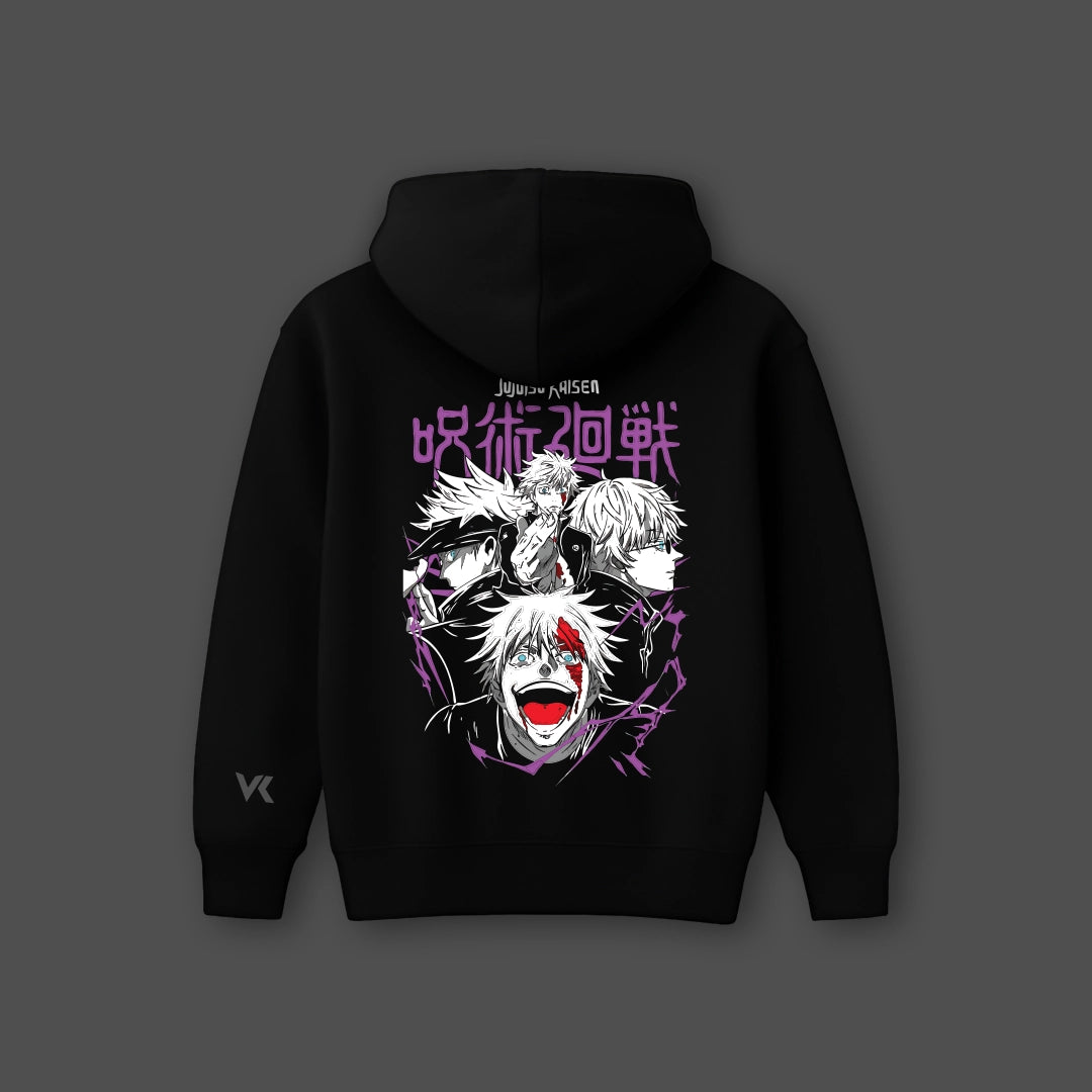 Vlack Saturo Gojo - Black Oversized Hoodie