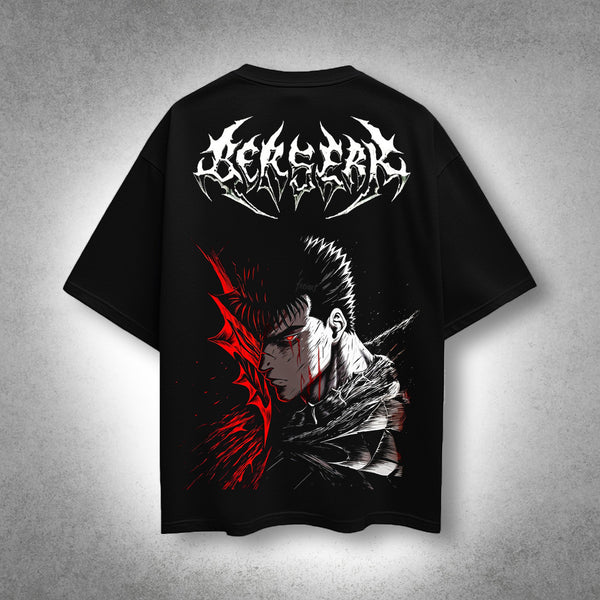 Vlack - Berserk - Pain into Power - Black Oversize Fit T-Shirt