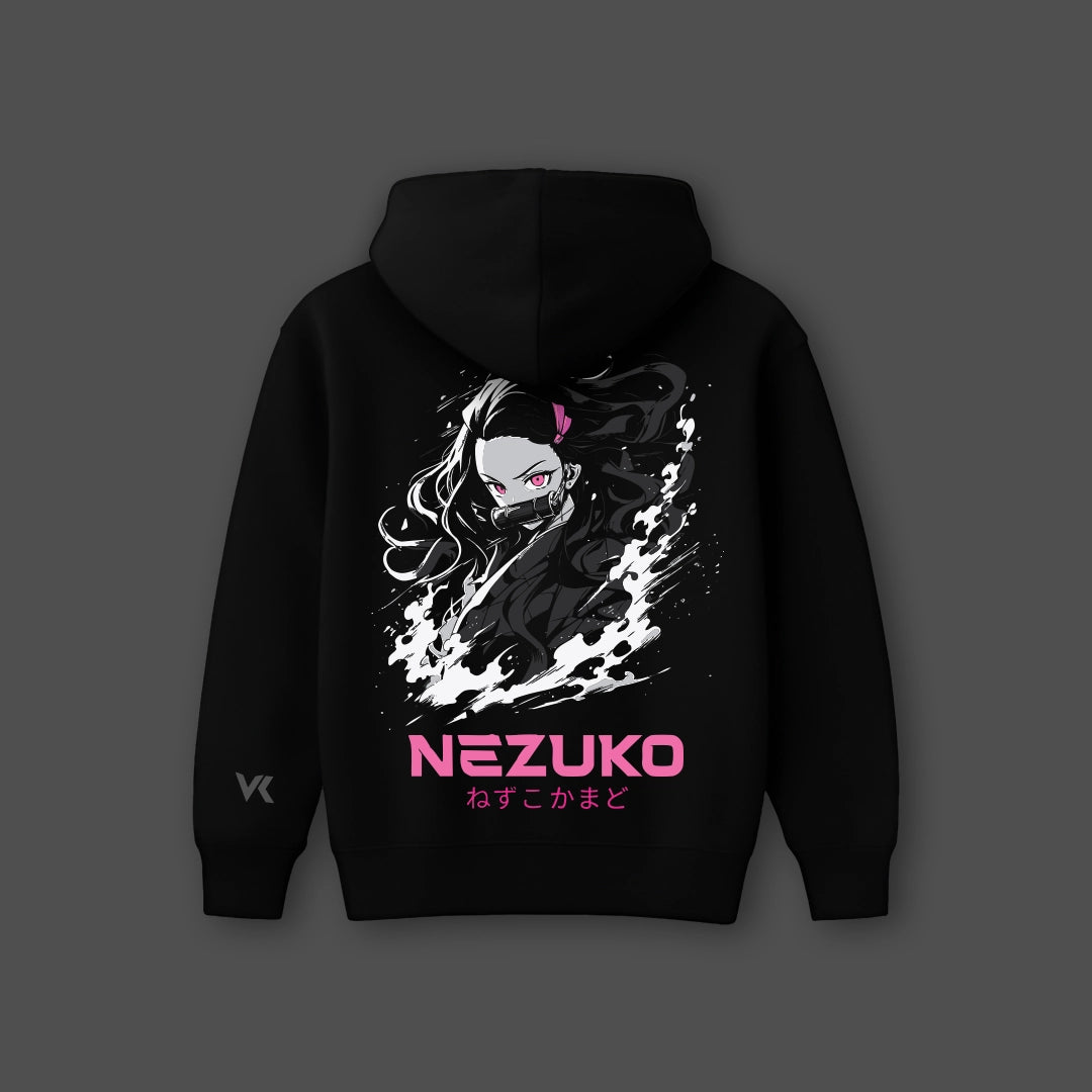 Vlack Nezuko - Oversized Black Hoodie