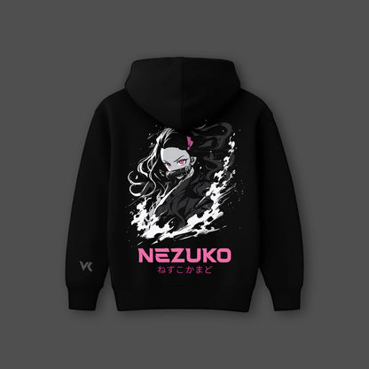 Vlack Nezuko - Oversized Black Hoodie