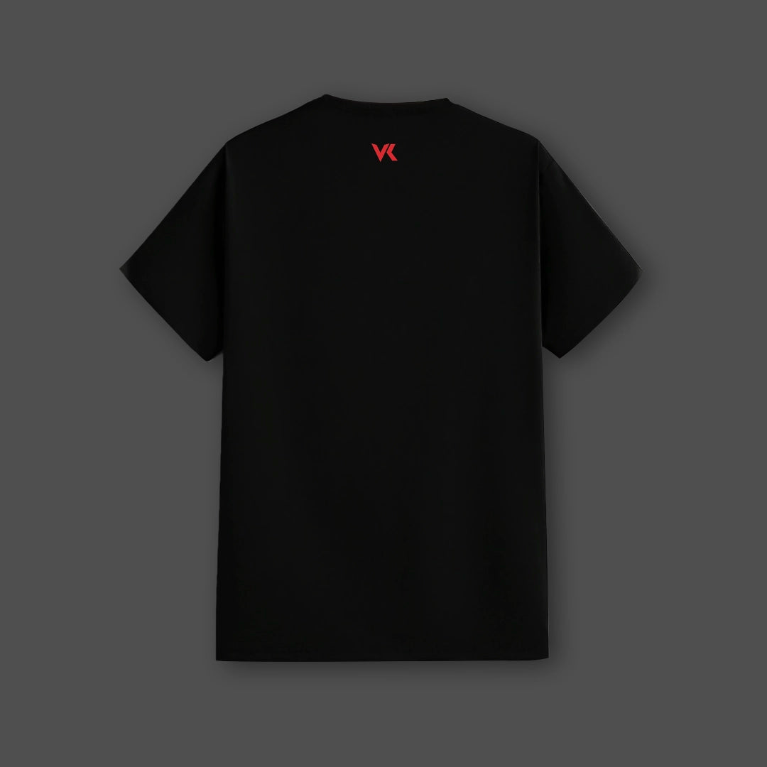Vlack Invincible Unstoppable - Black Regular Fit T-Shirt