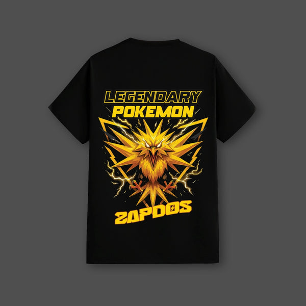 Zapdos Regular Fit Black T-Shirt