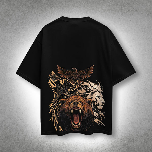 VLACK - Legends of the Wild - Black Oversize Fit Tshirt