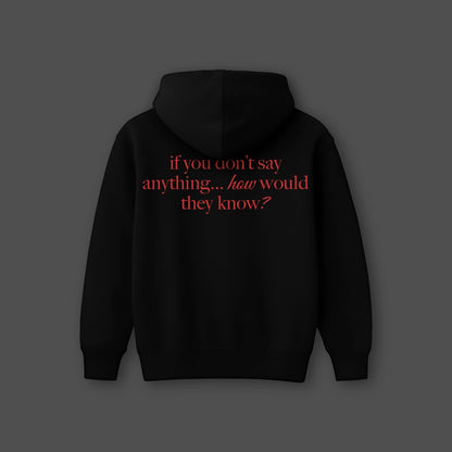 Vlack How Would They Know - Oversized Black Hoodie