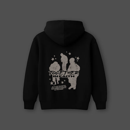 Vlack Together In Faith - Oversized Black Hoodie