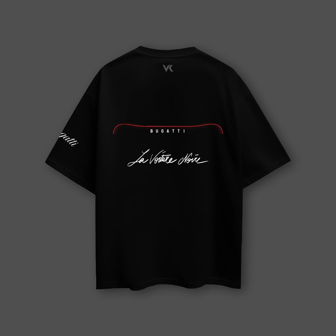 Vlack Bugatti Motorsports Black Oversize Fit Tshirt
