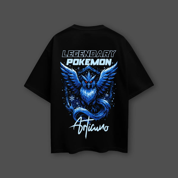 Articuno Oversized Fit Black T-Shirt